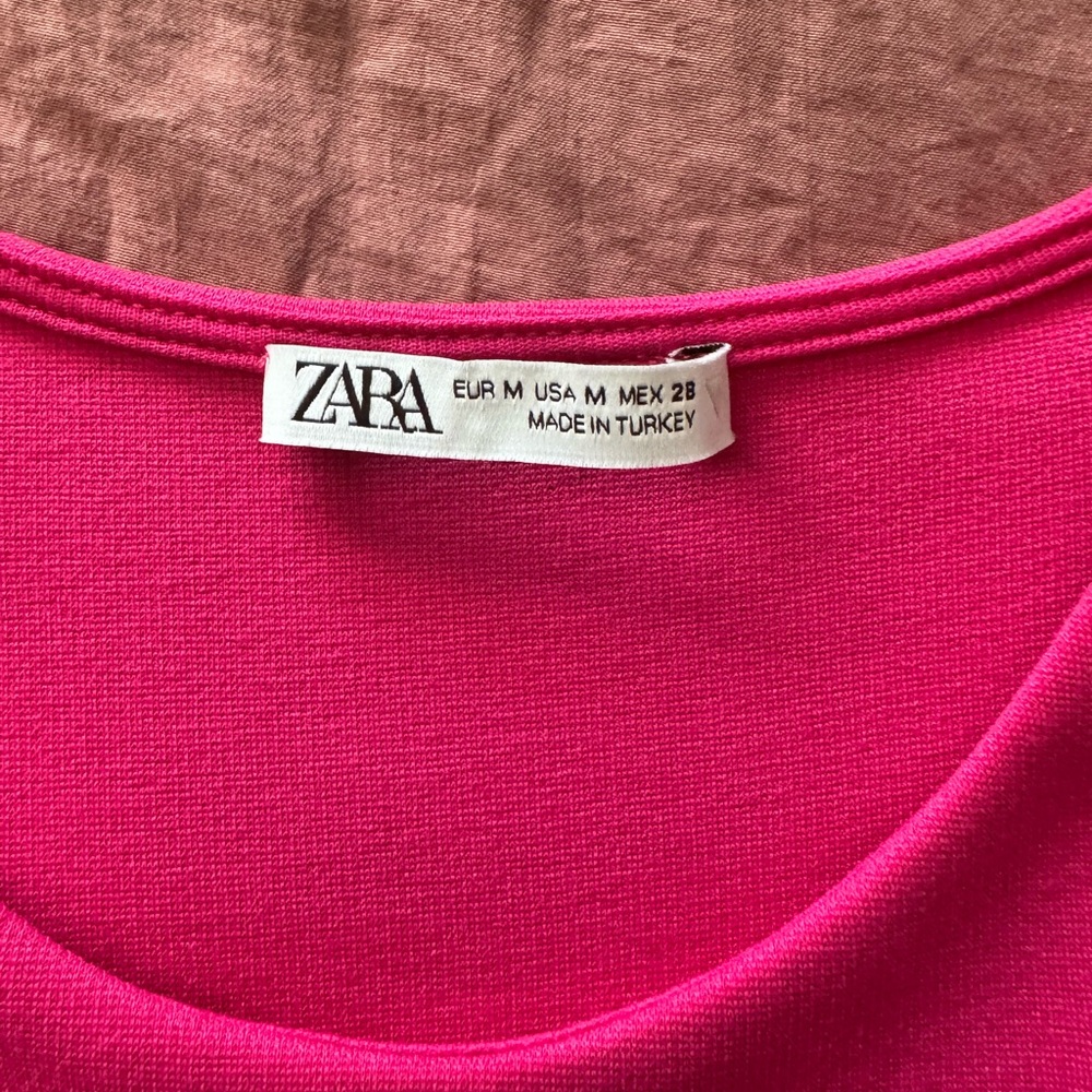 Zara Vibrant Pink Mini Dress - Picture 3 of 6